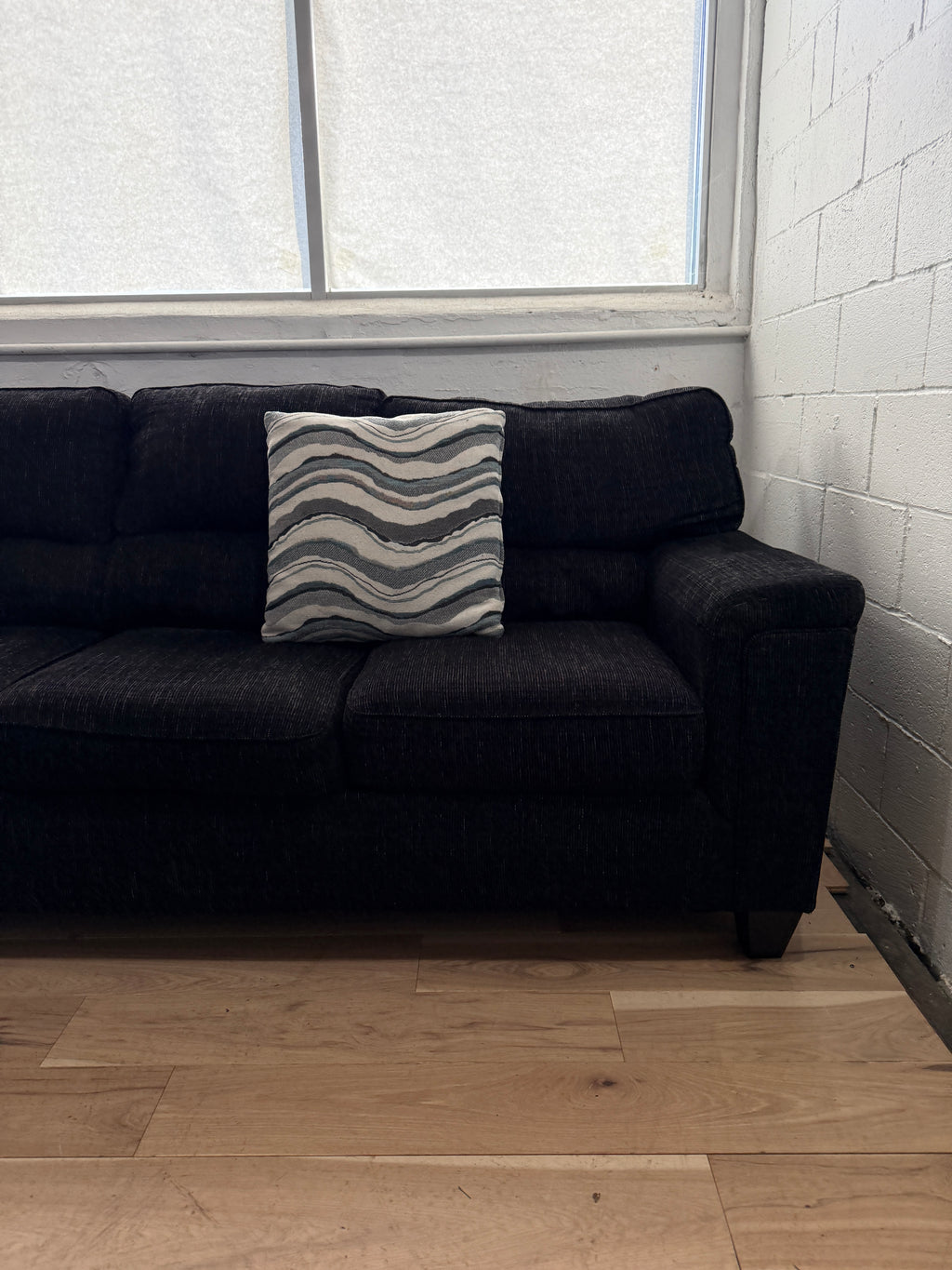 Black 2-Piece Sectional Couch