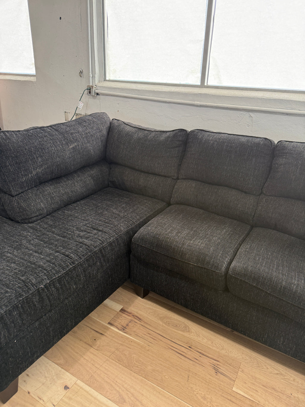 Black 2-Piece Sectional Couch