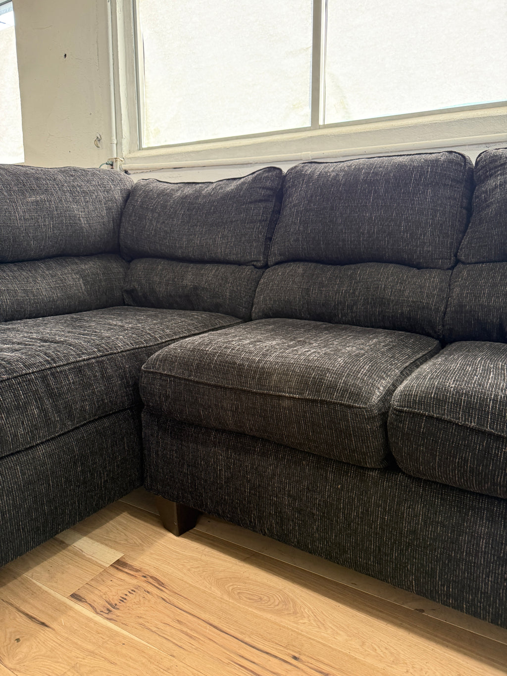 Black 2-Piece Sectional Couch