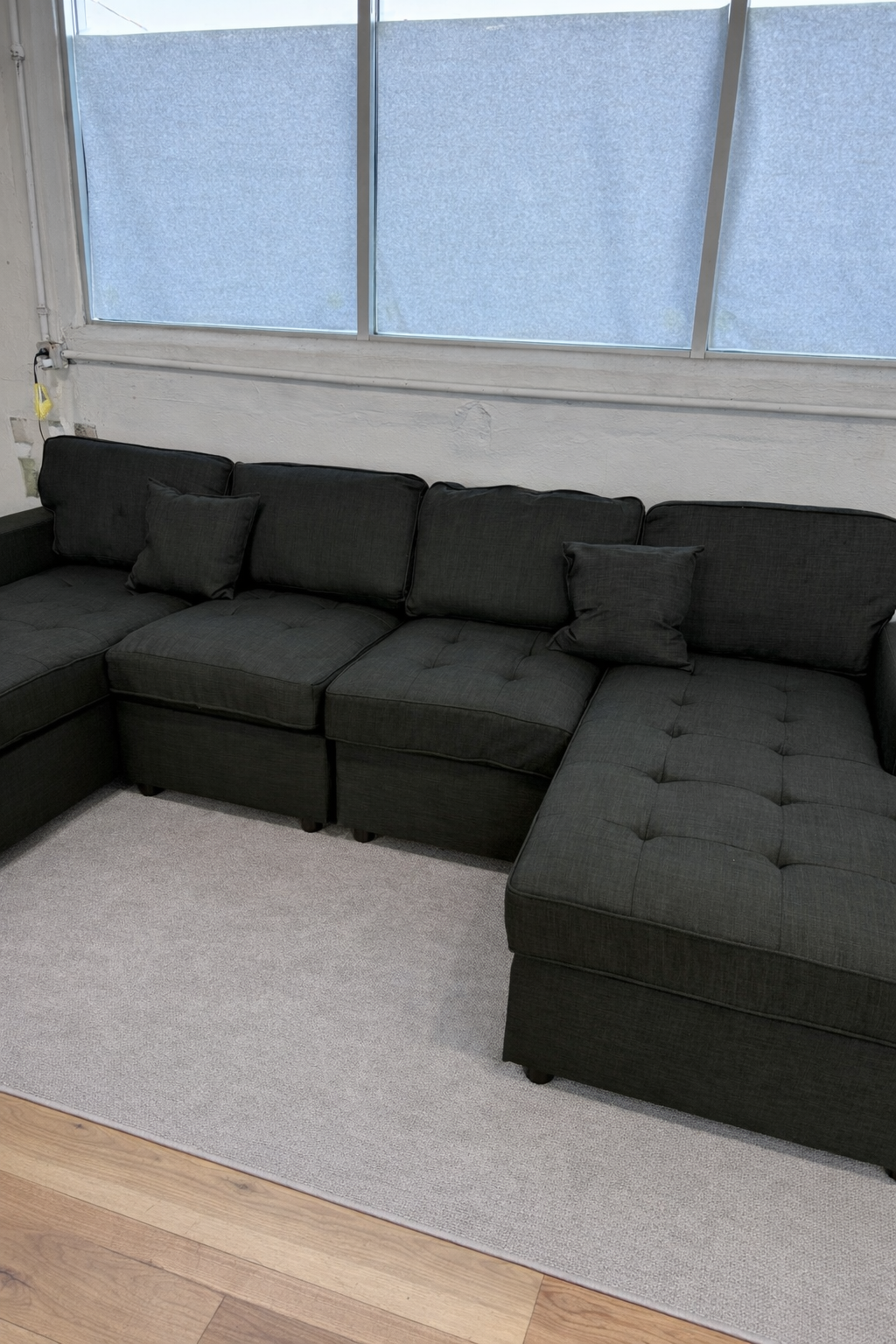 Gray Double Chaise Sectional Sofa