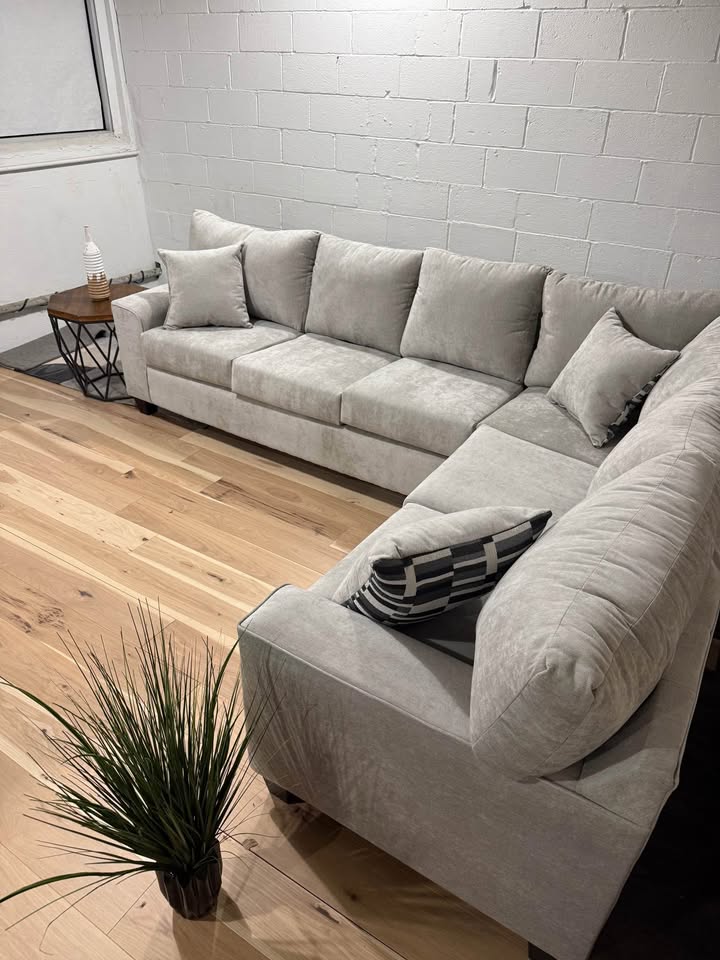 Gray 2-Piece Sectional Couch