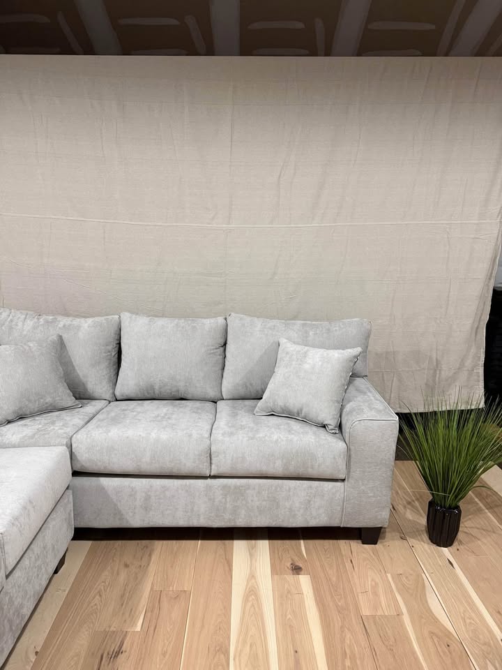 Gray 2-Piece Sectional Couch