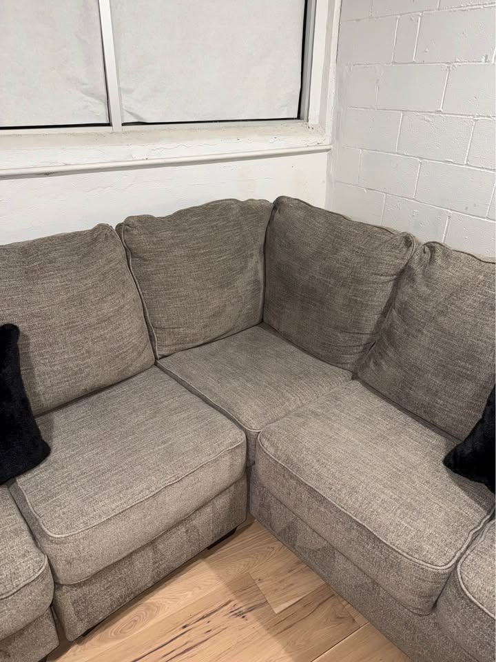 Gray 3-Piece Sectional Sofa