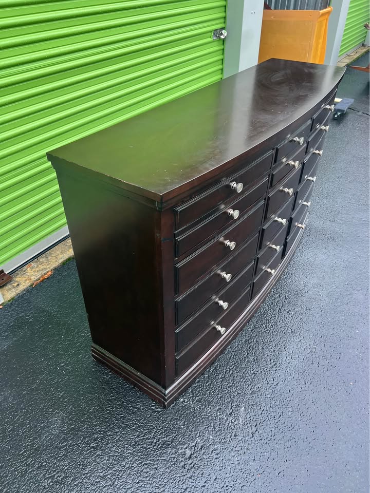 Dark Wood Dresser – Modern & Super Spacious $85