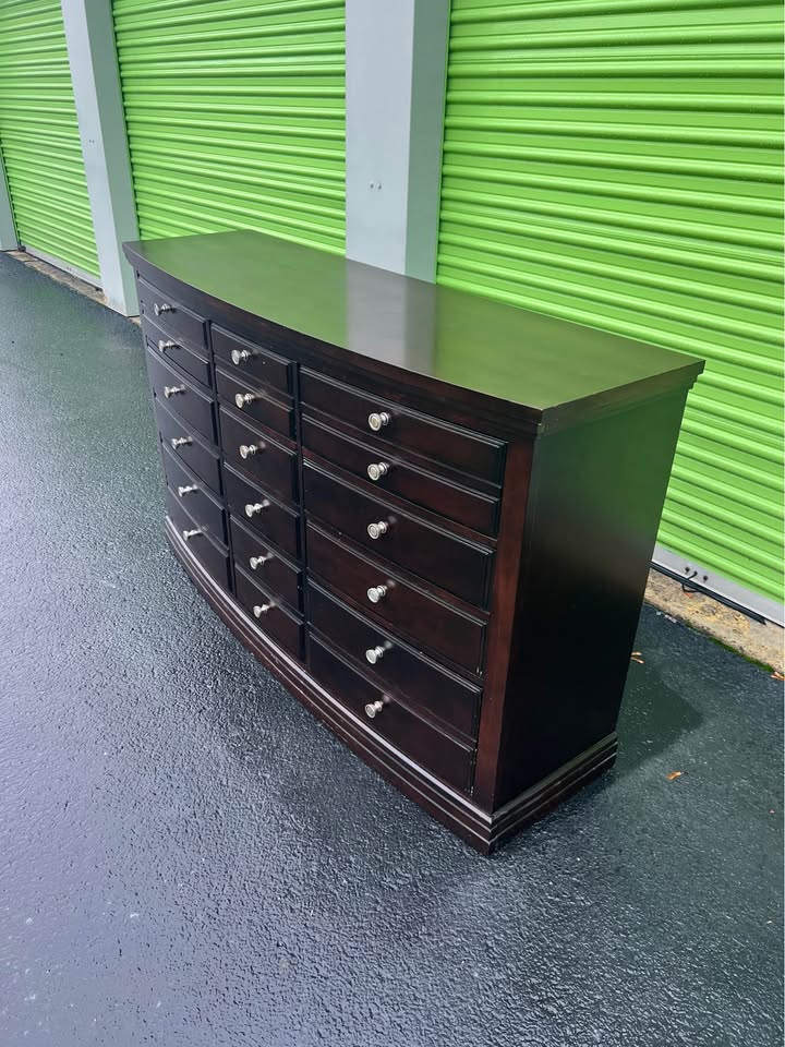 Dark Wood Dresser – Modern & Super Spacious $85