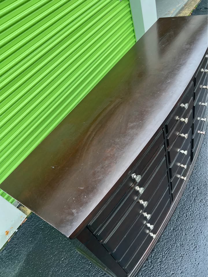 Dark Wood Dresser – Modern & Super Spacious $85