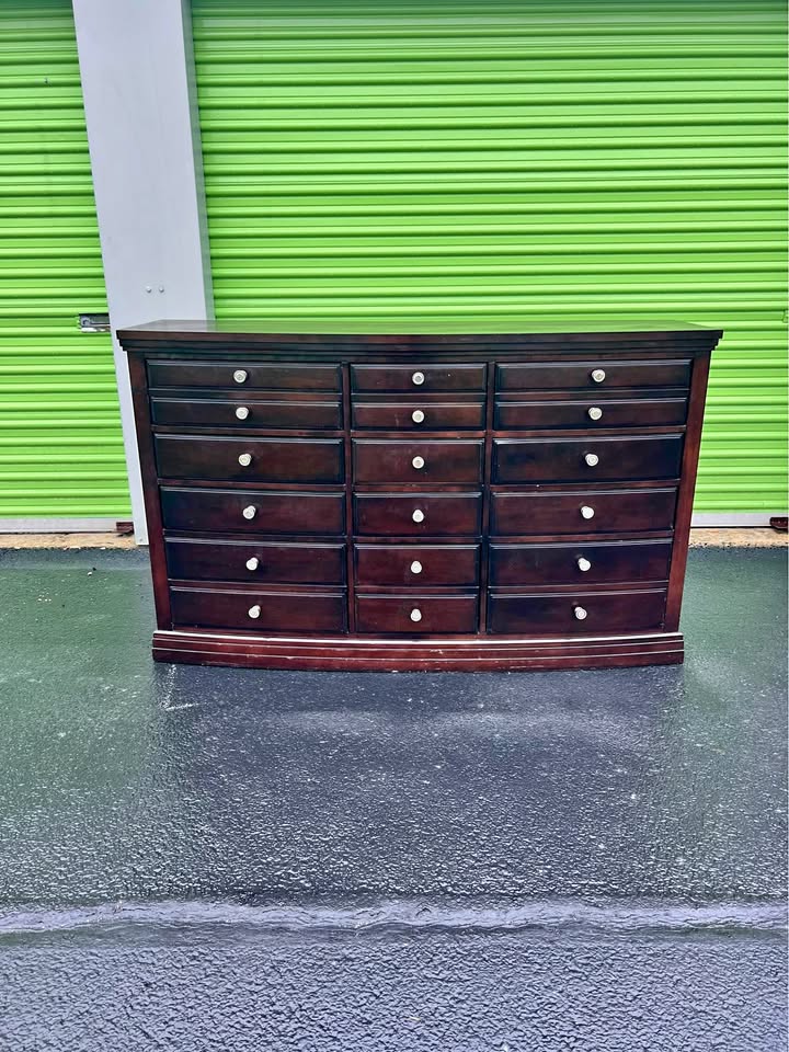 Dark Wood Dresser – Modern & Super Spacious $85