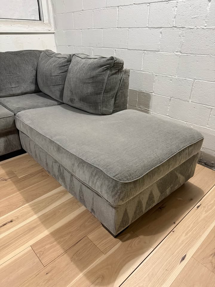 Gray 2 Piece Sectional Couch