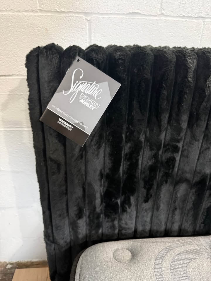 Ashley Queen Corduroy Bed Frame + Mattress Set – Like New