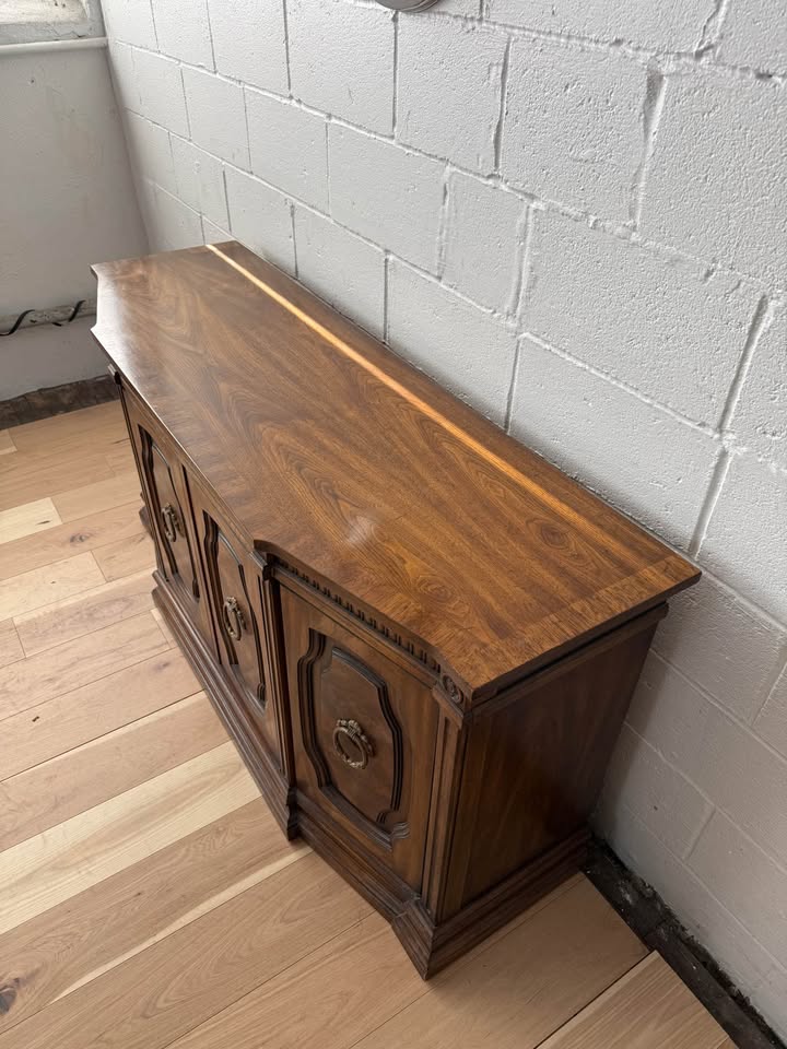 Solid Wood Vintage Sideboard / Buffet Cabinet