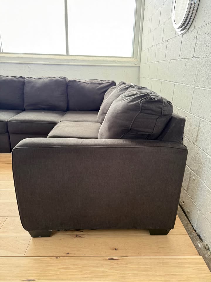 Charcoal Gray L Sectional Couch