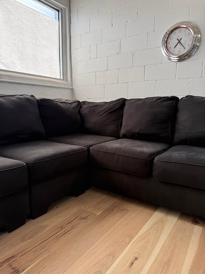 Charcoal Gray L Sectional Couch