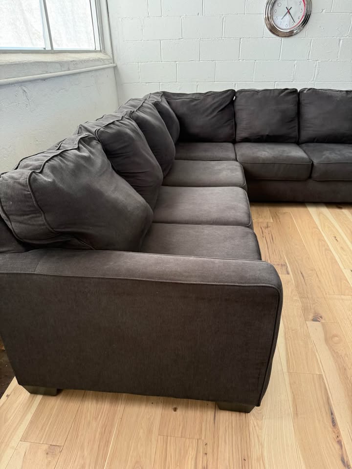 Charcoal Gray L Sectional Couch