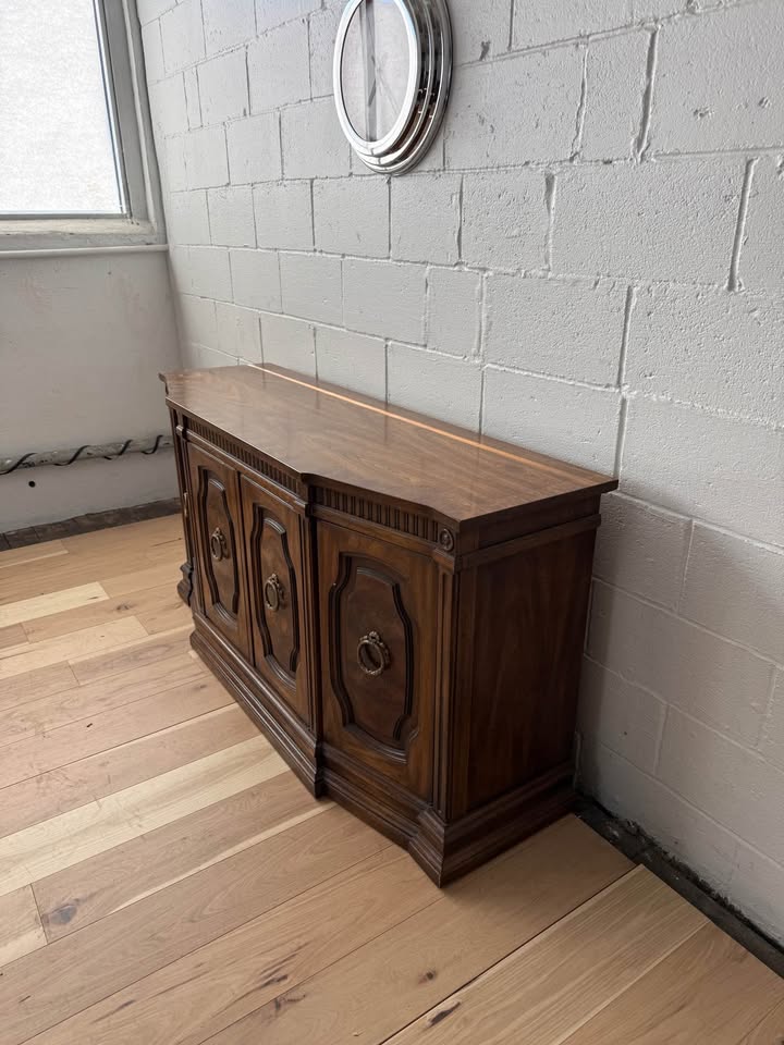 Solid Wood Vintage Sideboard / Buffet Cabinet
