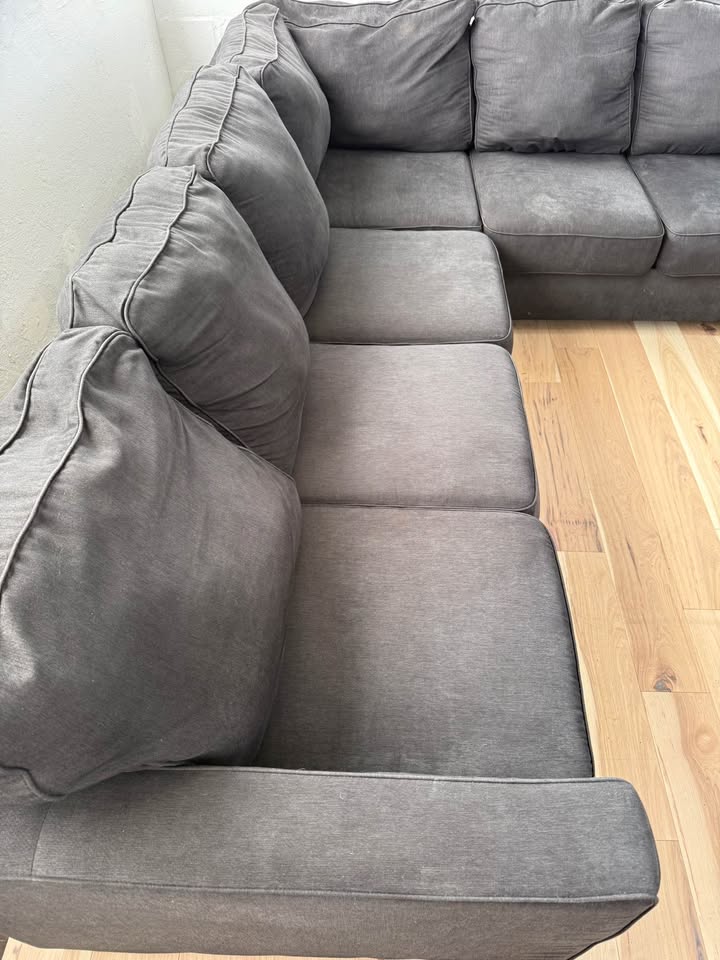 Charcoal Gray L Sectional Couch