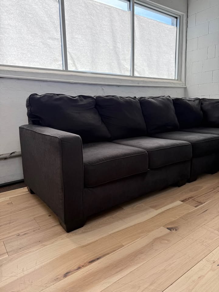 Charcoal Gray L Sectional Couch