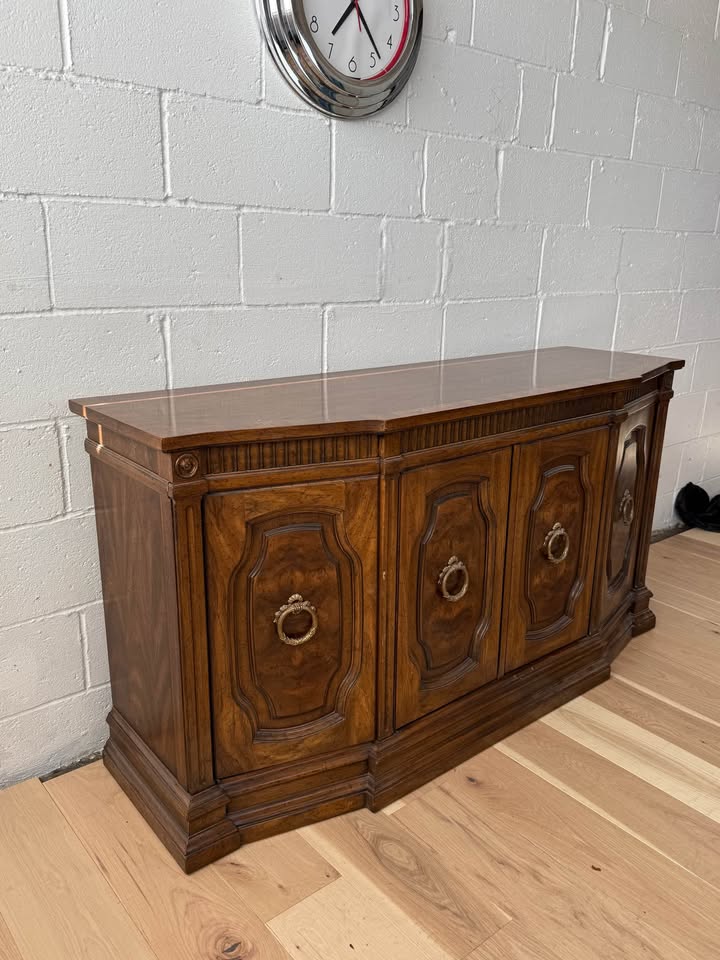 Solid Wood Vintage Sideboard / Buffet Cabinet