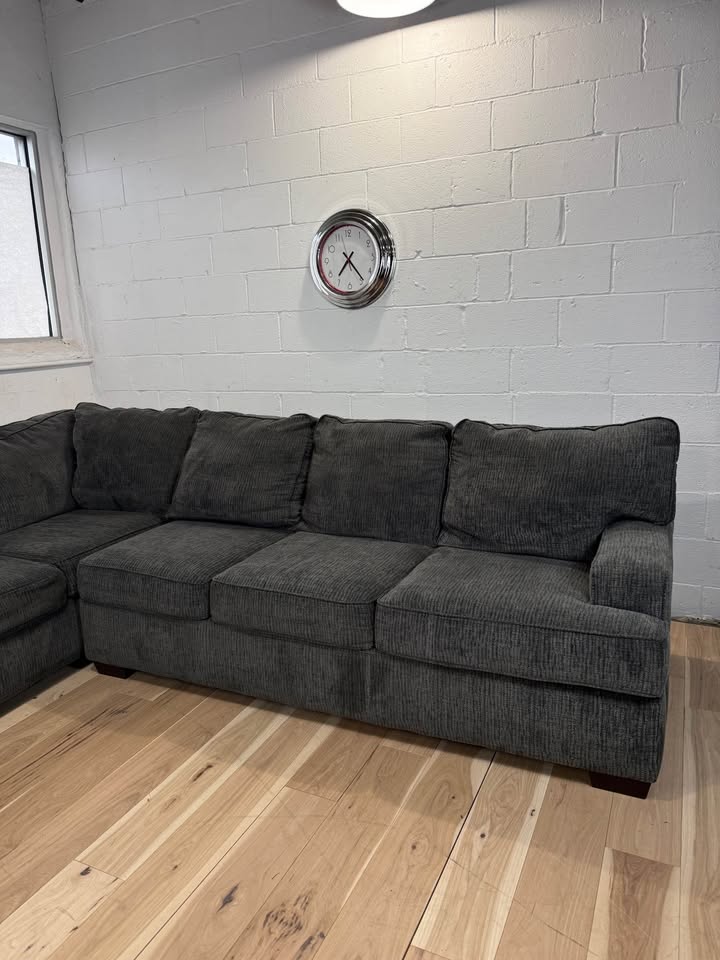 Gray 2 Piece L Shaped Sectional Couch