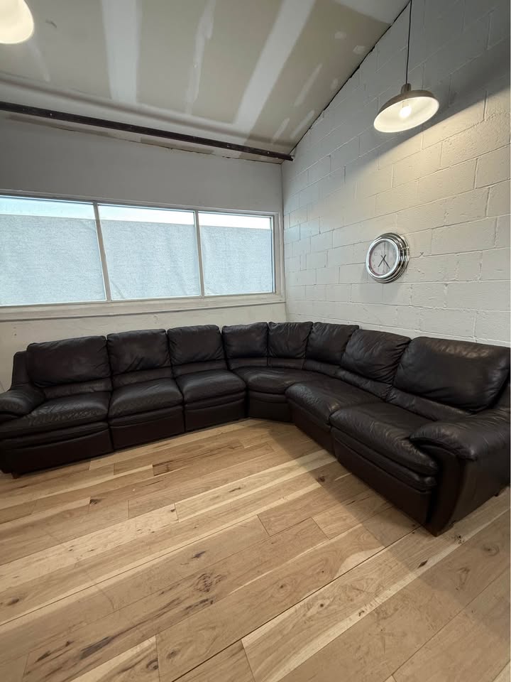 Brown Natuzzi Italian Leather Sofa