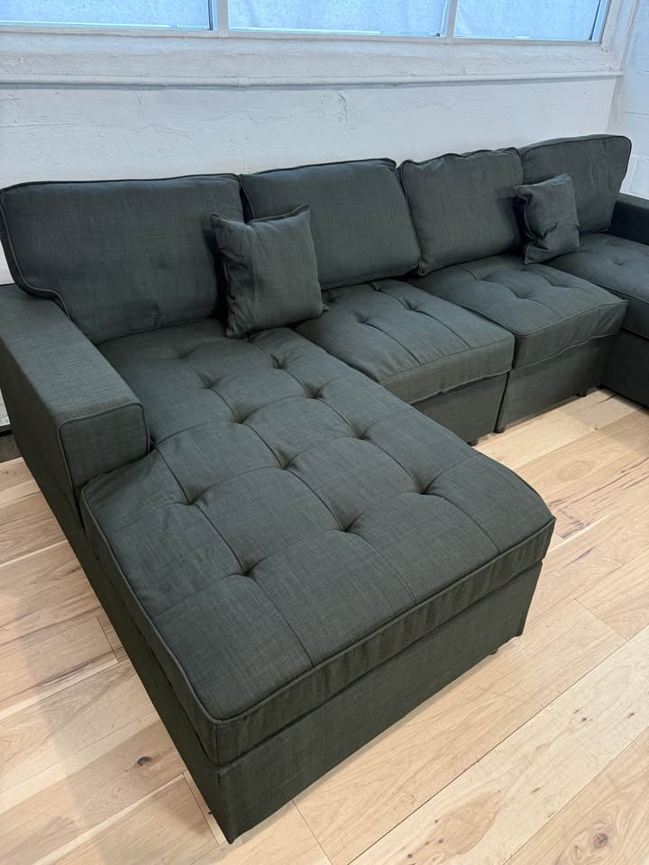 Gray Double Chaise Sectional Sofa