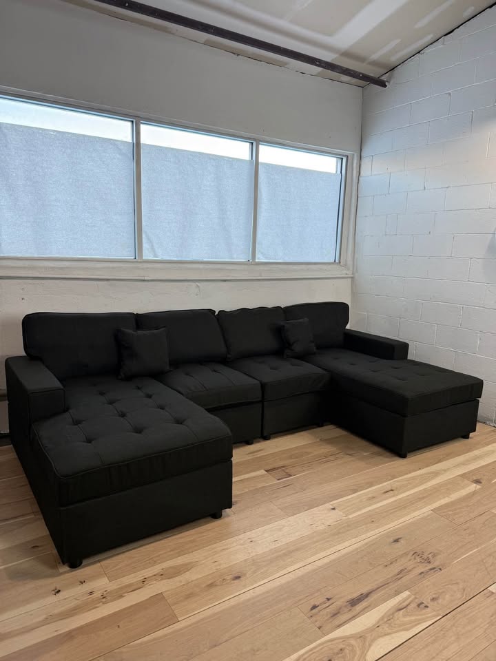 Gray Double Chaise Sectional Sofa