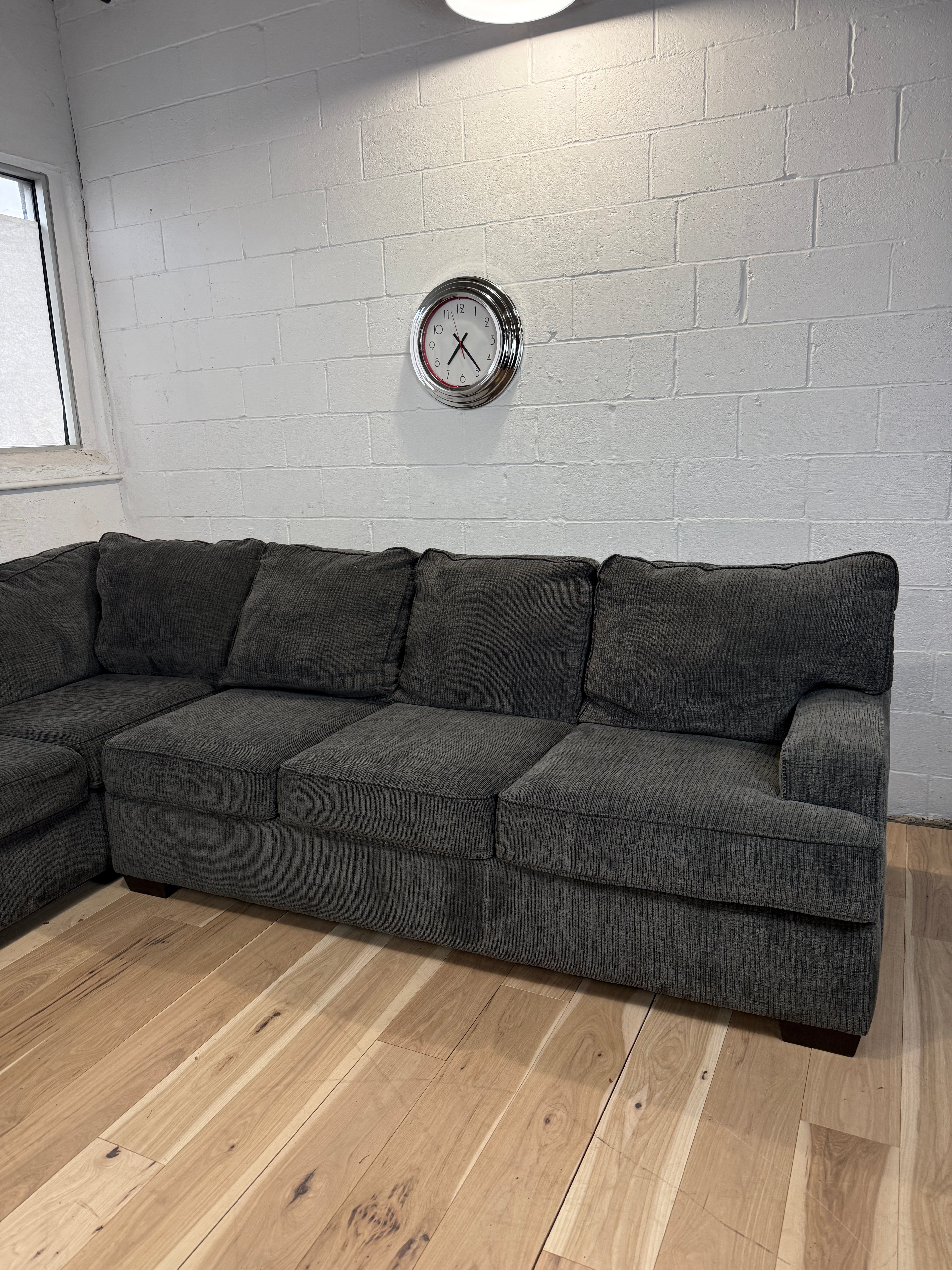 Gray 2 Piece L Shaped Sectional Couch