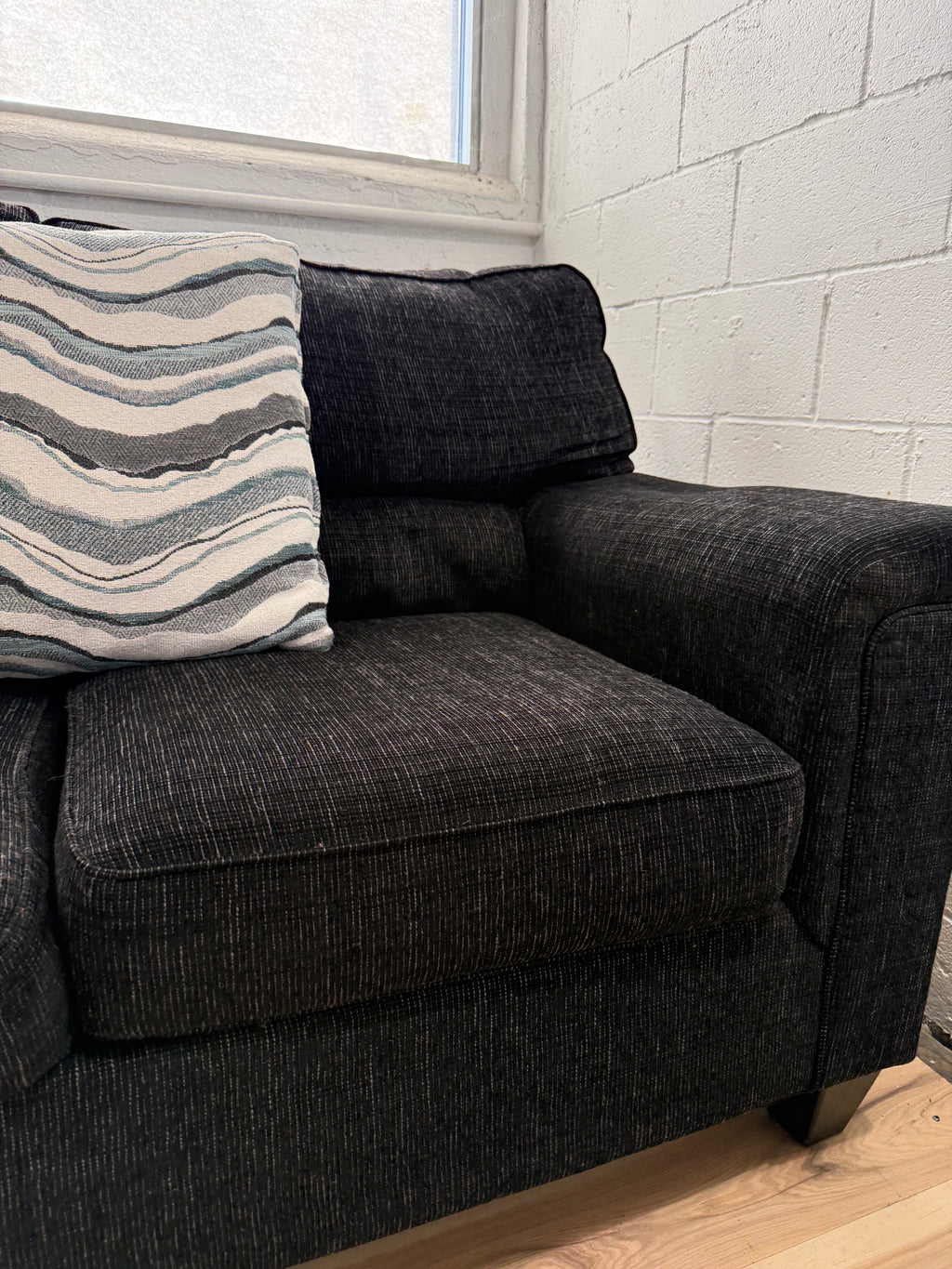 Black 2-Piece Sectional Couch