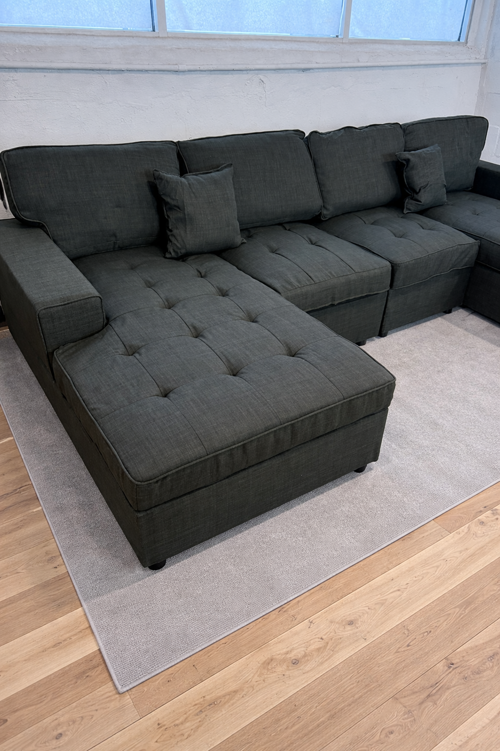 Gray Double Chaise Sectional Sofa
