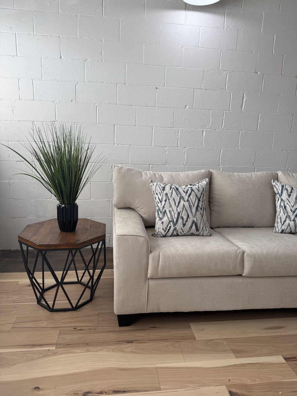 Light Gray 2-Piece Sectional Couch